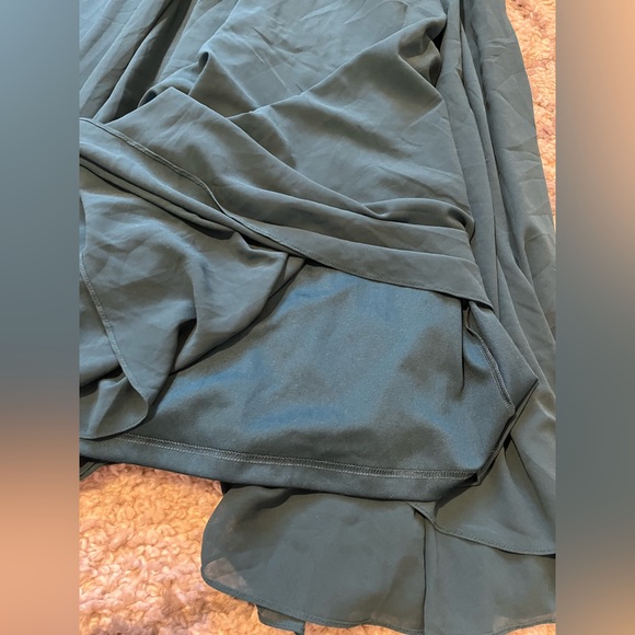 Lulus Green Formal Dress Gown Prom Wedding Cut-out - Picture 9 of 10